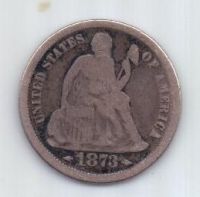 1 дайм 1873 г. США