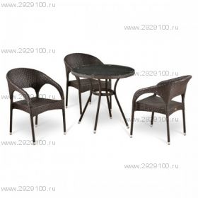 Комплект мебели Трисоль-T283ANT/Y90C-W51 Brown (3+1)
