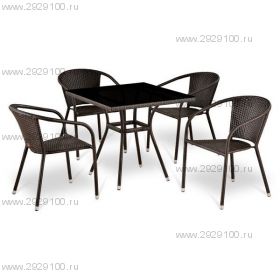 Комплект мебели Николь-T283BNS/Y137C Brown (4+1)