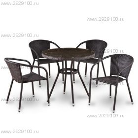 Комплект мебели Николь-T283ANT/Y137C Brown (4+1)