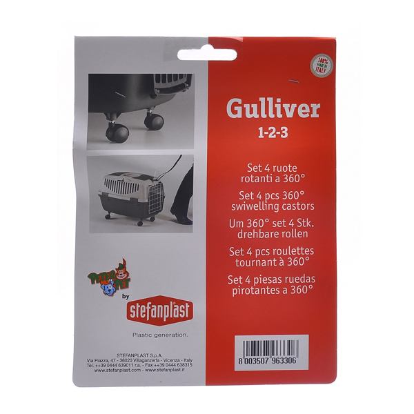 Колеса Stefanplast 4 шт. для переносок Gulliver и Gulliver Deluxe 1,2,3 для кошек и собак