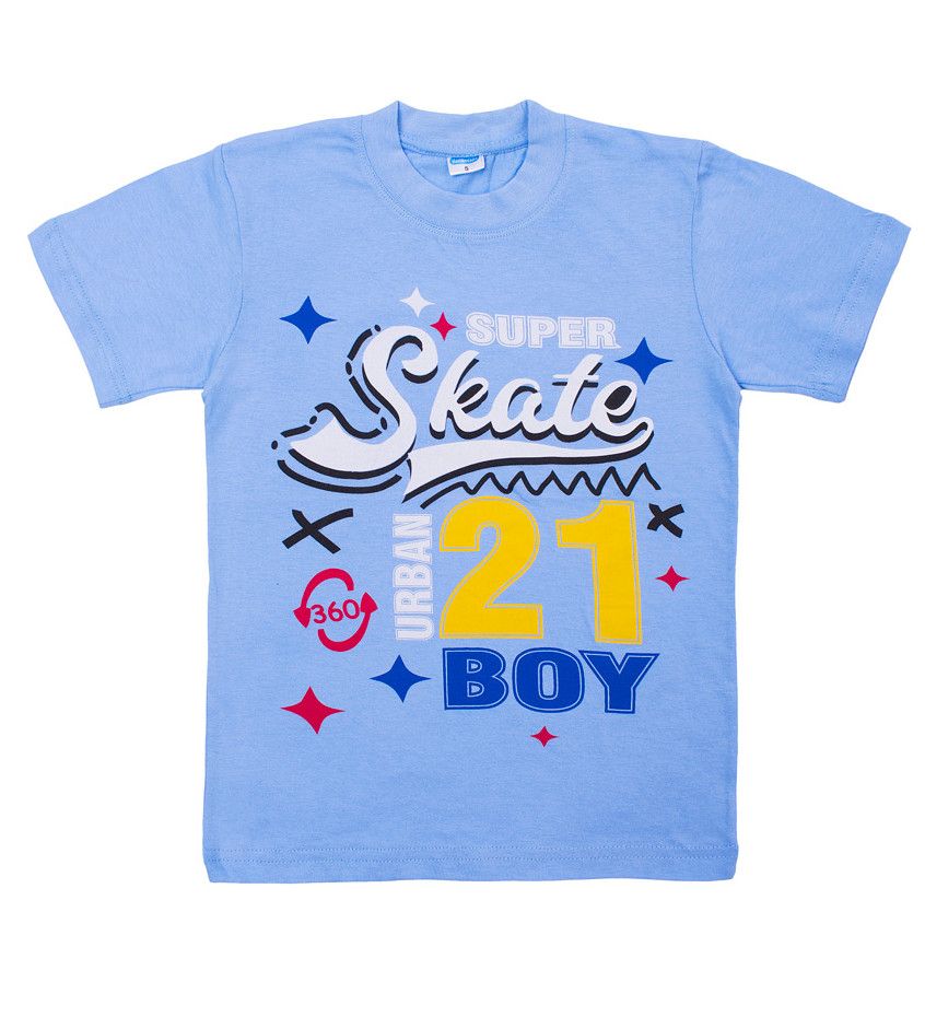 Голубая футболка для мальчика Super skate