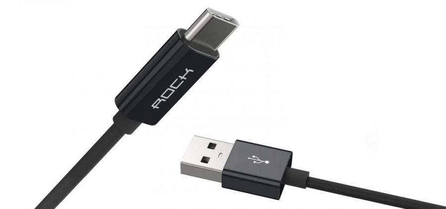 Кабель Rock C1 Type-C to USB Cable 1 м черный