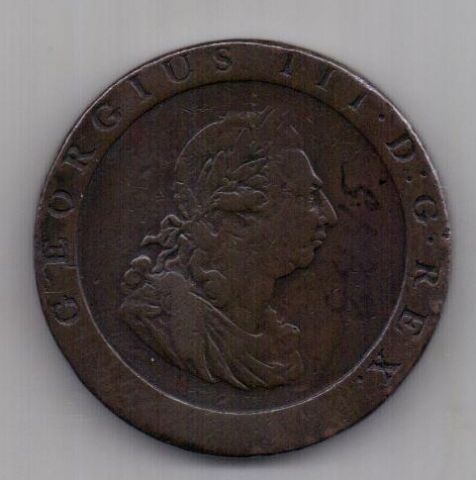 1 пенни 1797 Великобритания AUNC- XF
