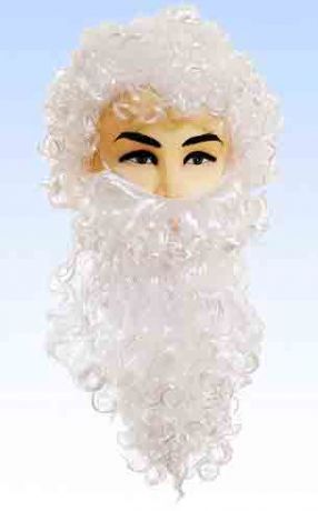 Борода и парик Деда Мороза