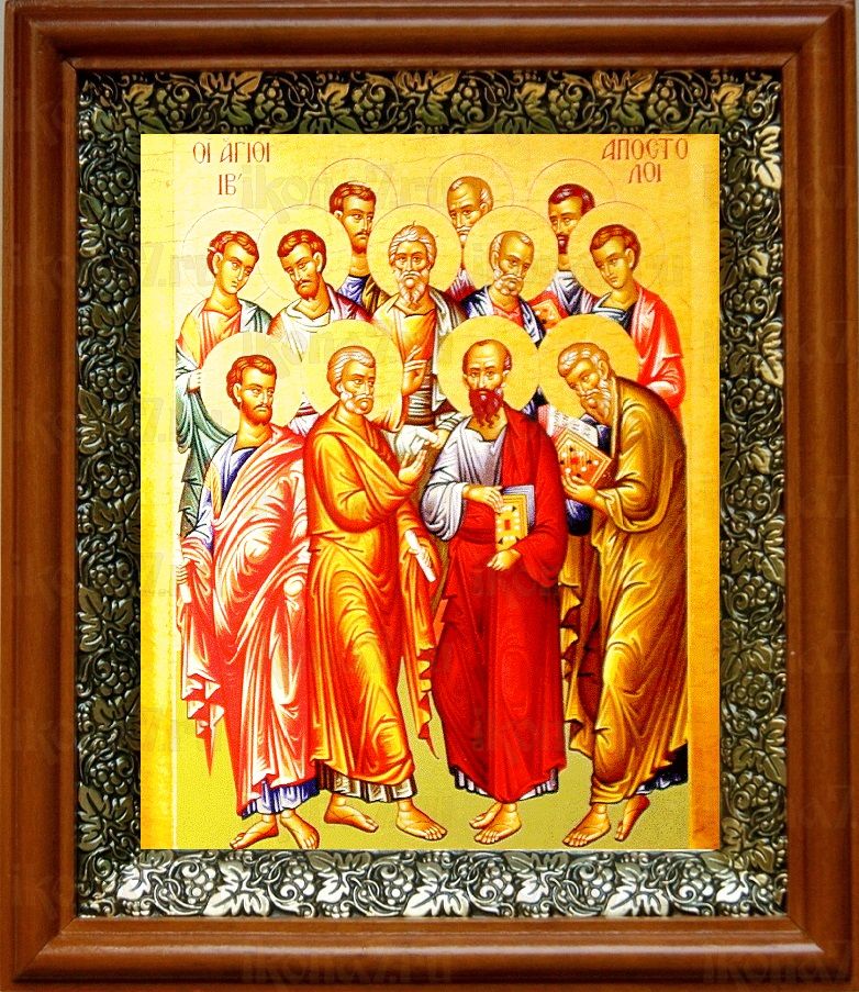 12 апостолов (19х22), светлый киот