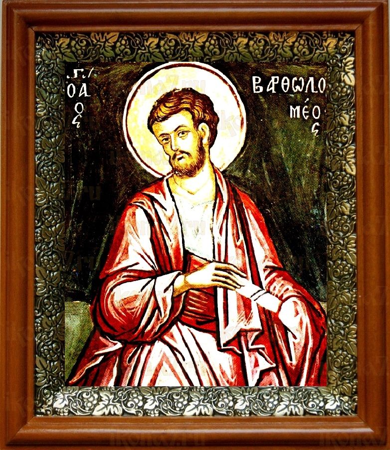 Апостол Варфоломей (19х22), светлый киот