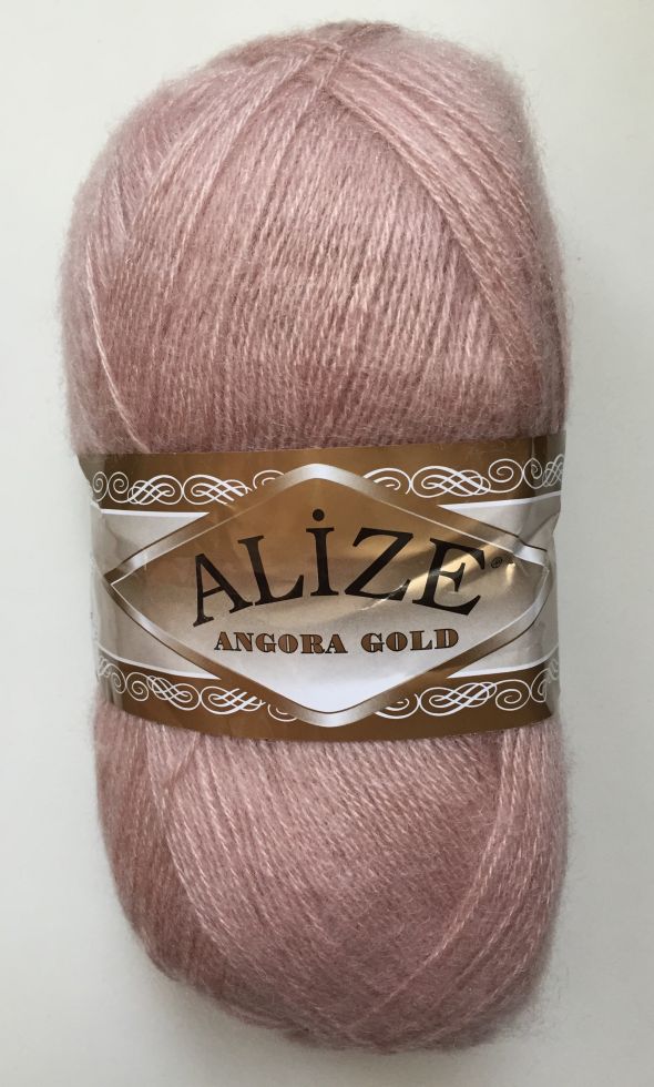 Angora gold  (Alize) 406-розовая пудра