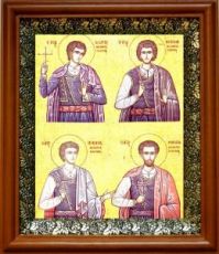 Критские новомученики (19х22), светлый киот