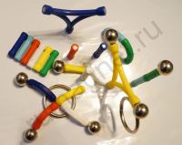 Купить детский конструктор на магнитах 560 деталей - палочки и шарики