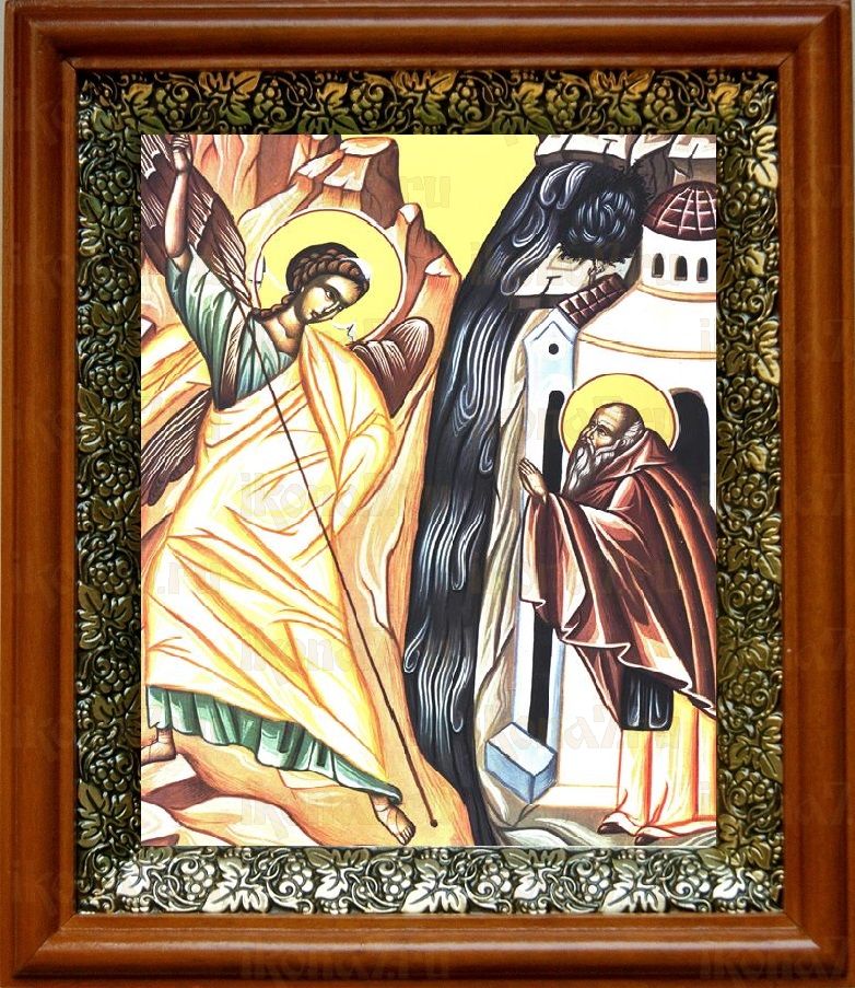 Чудо архангела Михаила в Хонех (19х22), светлый киот
