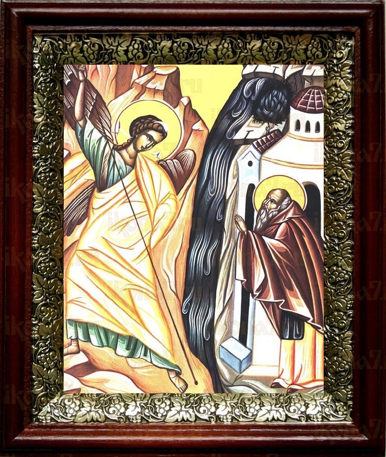 Чудо архангела Михаила в Хонех (19х22), темный киот
