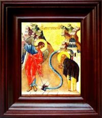 Чудо архангела Михаила в Хонех (21х24), простой киот