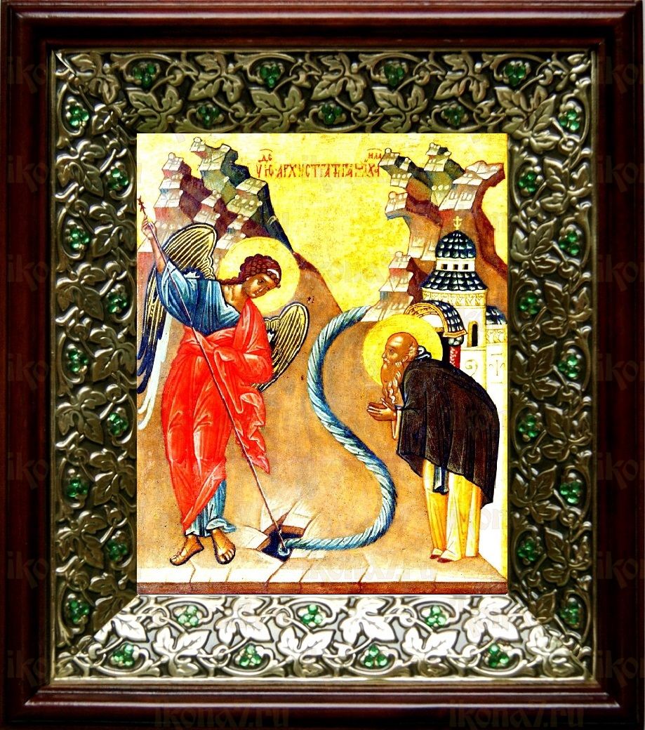 Чудо архангела Михаила в Хонех (21х24), киот со стразами