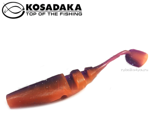 Виброхвост Kosadaka Loopy Shad 80, 7шт., цвет DM LSH-080-DM