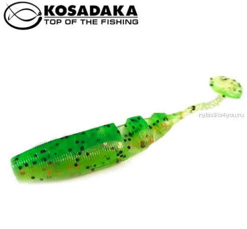 Виброхвост Kosadaka Loopy Shad 80, 7шт., цвет FTS LSH-080-FTS
