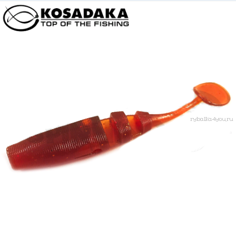 Виброхвост Kosadaka Loopy Shad 80, 7шт., цвет MOS LSH-080-MOS