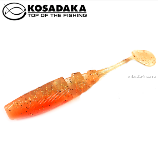 Виброхвост Kosadaka Loopy Shad 80, 7шт., цвет ORG LSH-080-ORG