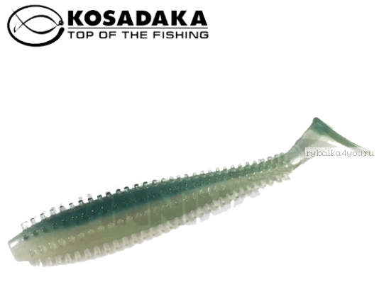 Виброхвост Kosadaka Spikey Shad 120, 4шт., цвет TRS SSH-120-TRS