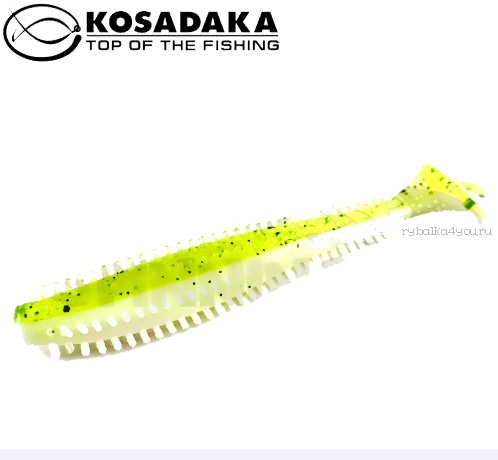 Виброхвост Kosadaka Spikey Shad 120, 4шт., цвет WG SSH-120-WG