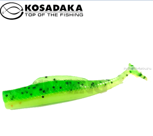 Виброхвост Kosadaka Weedless Minnow 65, 6шт., цвет FTS WM-065-FTS
