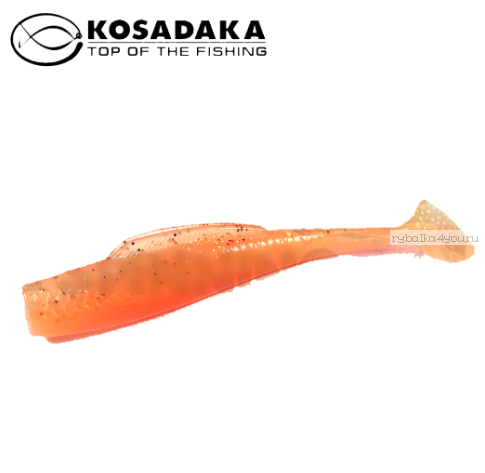 Виброхвост Kosadaka Weedless Minnow 65, 6шт., цвет ORG WM-065-ORG