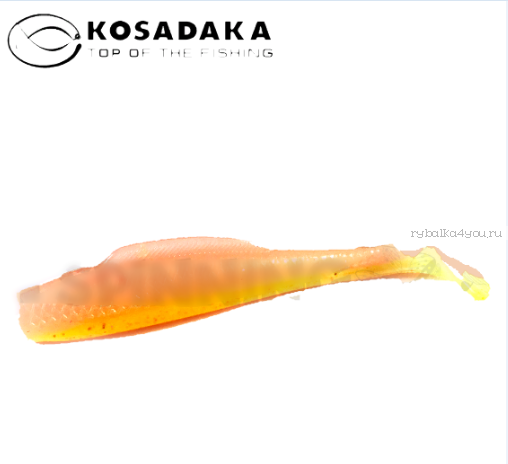 Виброхвост Kosadaka Weedless Minnow 65, 6шт., цвет PCH WM-065-PCH