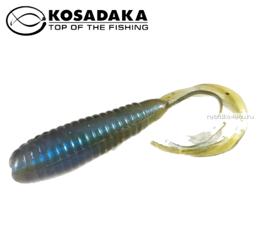 Твистер Kosadaka с разрезным хвостом Triple Tail 60, 10шт., цвет BBR TTL-060-BBR