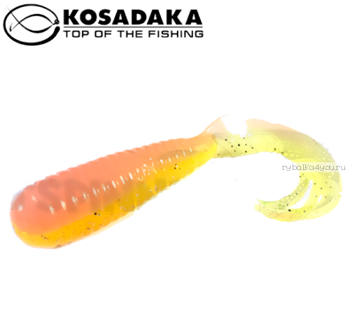 Твистер Kosadaka с разрезным хвостом Triple Tail 60, 10шт., цвет PCH TTL-060-PCH