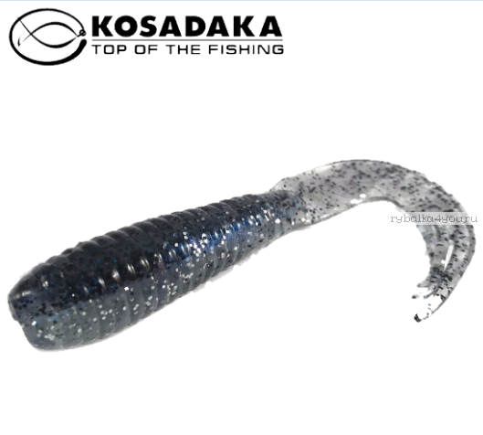 Твистер Kosadaka с разрезным хвостом Triple Tail 60, 10шт., цвет SR TTL-060-SR
