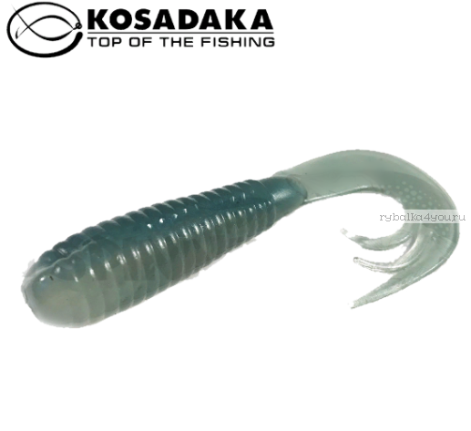 Твистер Kosadaka с разрезным хвостом Triple Tail 60, 10шт., цвет TRS TTL-060-TRS