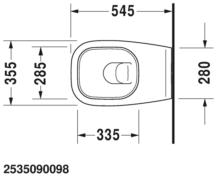 Подвесной унитаз Duravit D-Code 253509 ФОТО