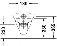 Подвесной унитаз Duravit D-Code 221009 схема 3