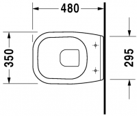 Подвесной унитаз Duravit D-Code 221109 схема 1