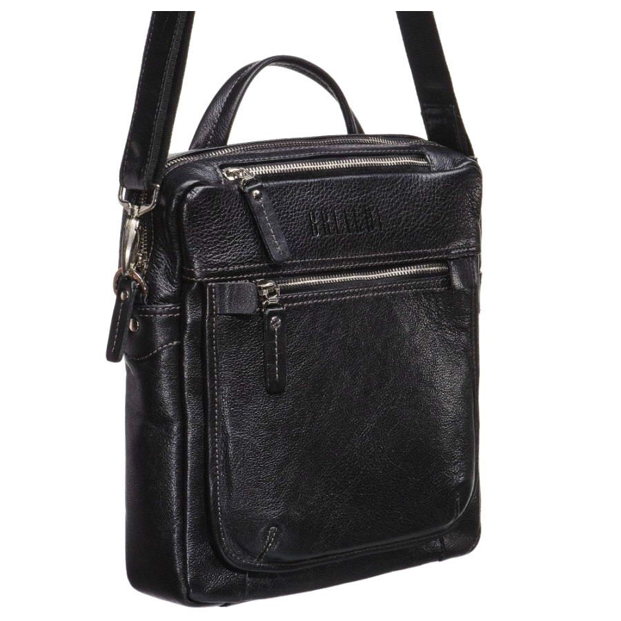 Кожаная сумка через плечо Brialdi Preston (Престон) black