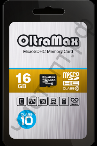 Карта памяти micro SDHC 16GB OltraMax Class 10 без адаптера