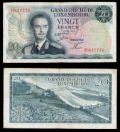 Люксембург 20 франков 1966