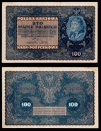 Польша 100 марок 1919 СОСТОЯНИЕ