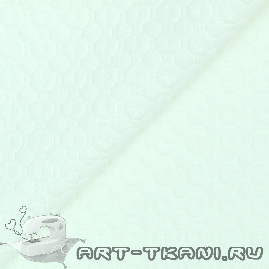 Лоскут трикотажной стеганной ткани Белый
