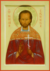 Николай Толгский (рукописная икона)