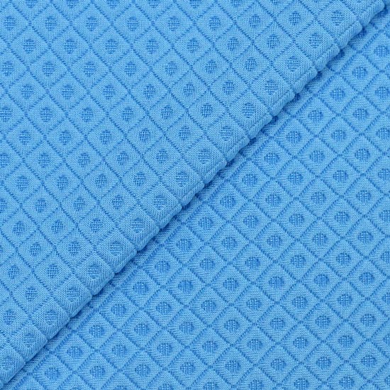 Лоскут трикотажной стеганной ткани Синий