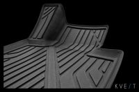 Коврики KVEST 3D в салон TOYOTA LC 200, 2015->, 5 шт. (полистар, черный, серый)