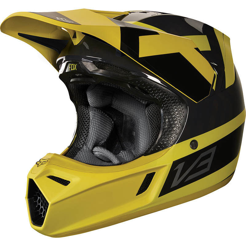 Fox - 2018 V3 Preest Dark Yellow ECE шлем, темно-желтый