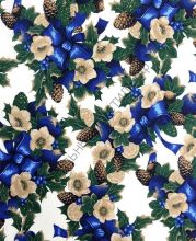 Новогодняя декоративная ткань NADAL azul