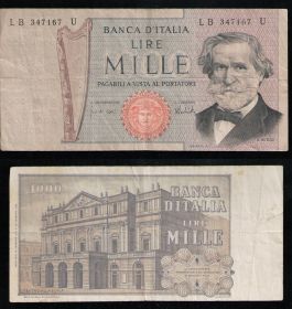 Италия 1000 лир 1969 г. ДЖУЗЕППЕ ВЕРДИ