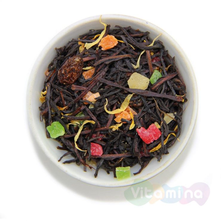 Черный чай с персиком - Сочный персик, 100г