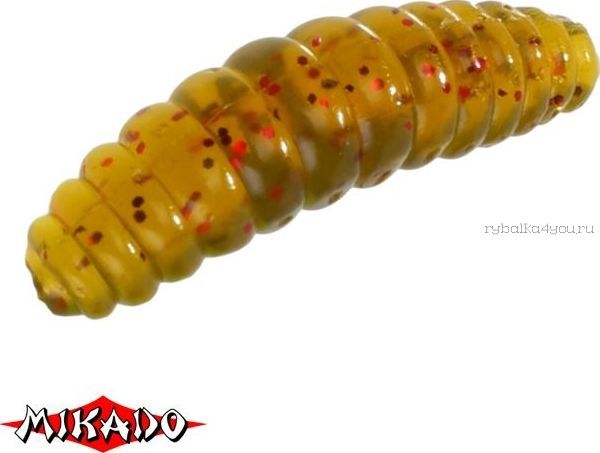 Личинка крупная силиконовая Mikado Trout Campione  (чеснок) 2.6 см. / 131