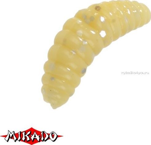 Личинка пчелы силиконовая Mikado Trout Campione  (чеснок) 2.0 см. / 006