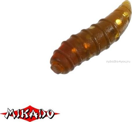 Опарыш силиконовый Mikado Trout Campione  (чеснок) 1.5 см. / 004