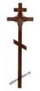 Крест на могилу деревянный сосна "Угловой узор" 210см